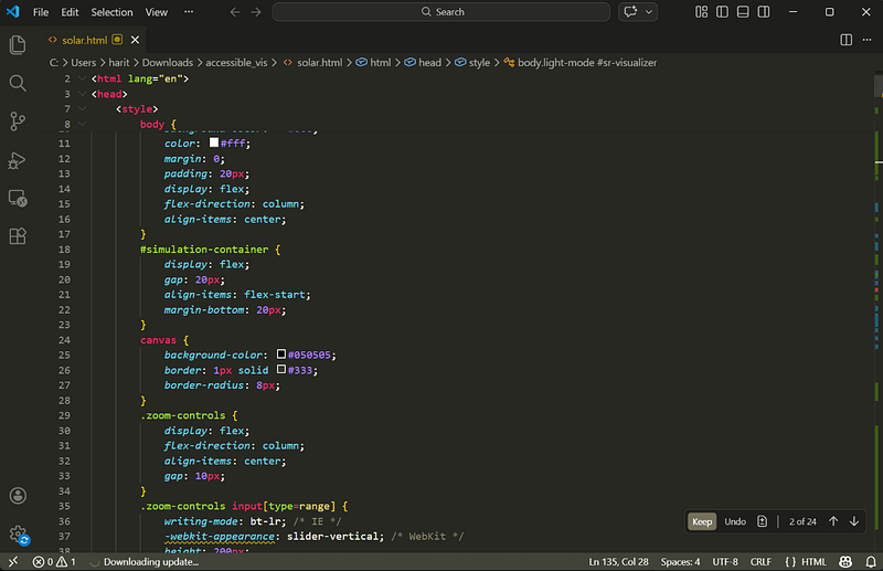 VS Code interface